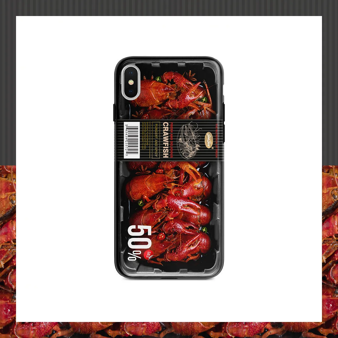 Crayfish TPU phone case for iPhone 11 Pro Max with original pseudo-style design and camera cutout
