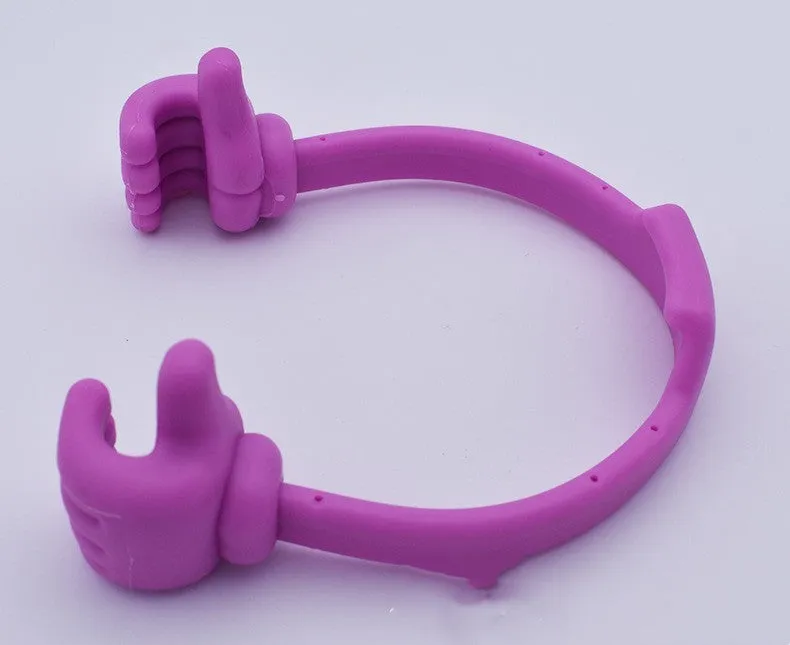 Polypropylene desktop stand holding a mobile phone in a comfortable viewing position