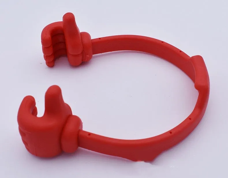 Polypropylene desktop stand holding a mobile phone in a comfortable viewing position
