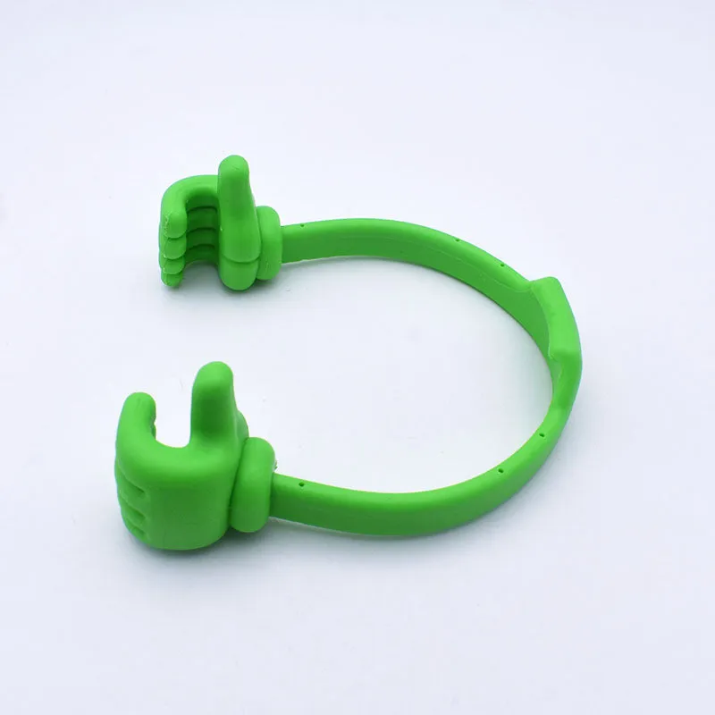 Polypropylene desktop stand holding a mobile phone in a comfortable viewing position