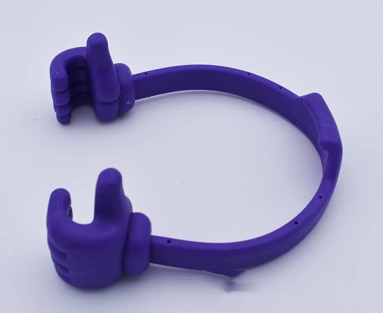 Polypropylene desktop stand holding a mobile phone in a comfortable viewing position