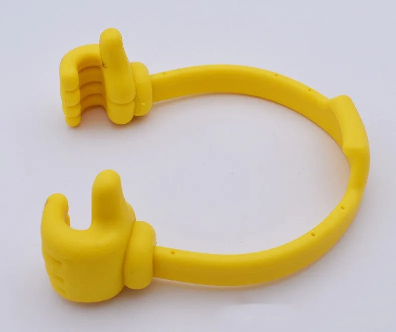 Polypropylene desktop stand holding a mobile phone in a comfortable viewing position