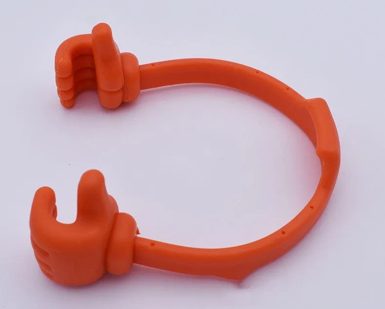 Polypropylene desktop stand holding a mobile phone in a comfortable viewing position