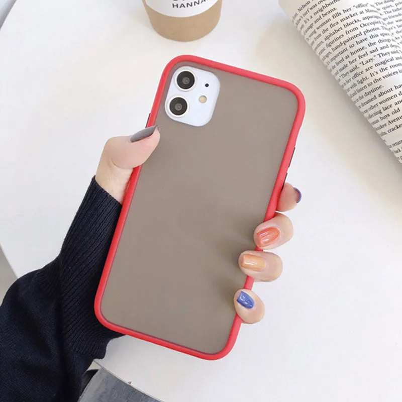 Frosted silicone phone case in black fitted onto an iPhone, with soft matte texture and slim profile
