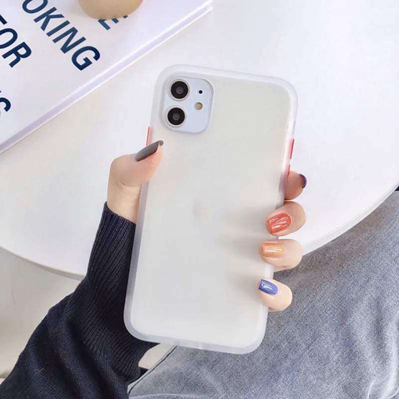 Frosted silicone phone case in black fitted onto an iPhone, with soft matte texture and slim profile