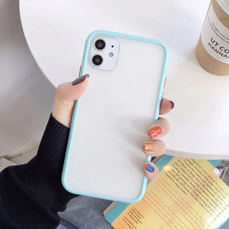 Frosted silicone phone case in black fitted onto an iPhone, with soft matte texture and slim profile