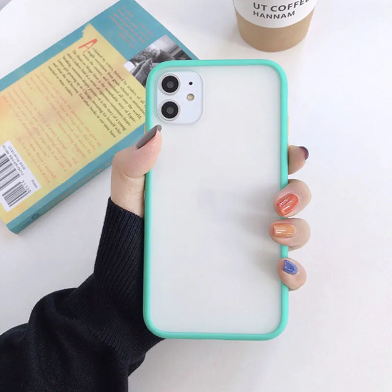 Frosted silicone phone case in black fitted onto an iPhone, with soft matte texture and slim profile