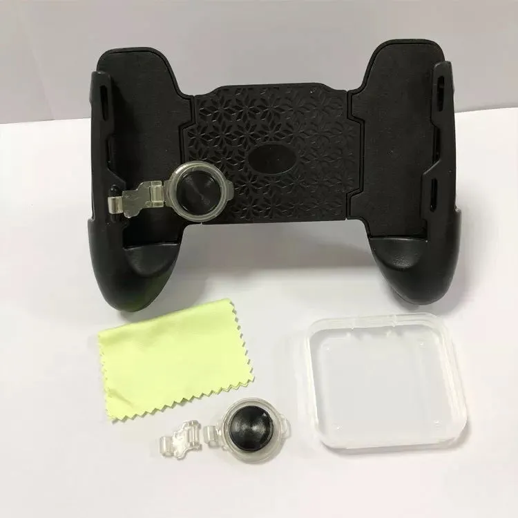 Black ABS three-in-one foldable game handle stretched to hold a mobile phone, with adjustable rear bracket and 270-degree suction cup