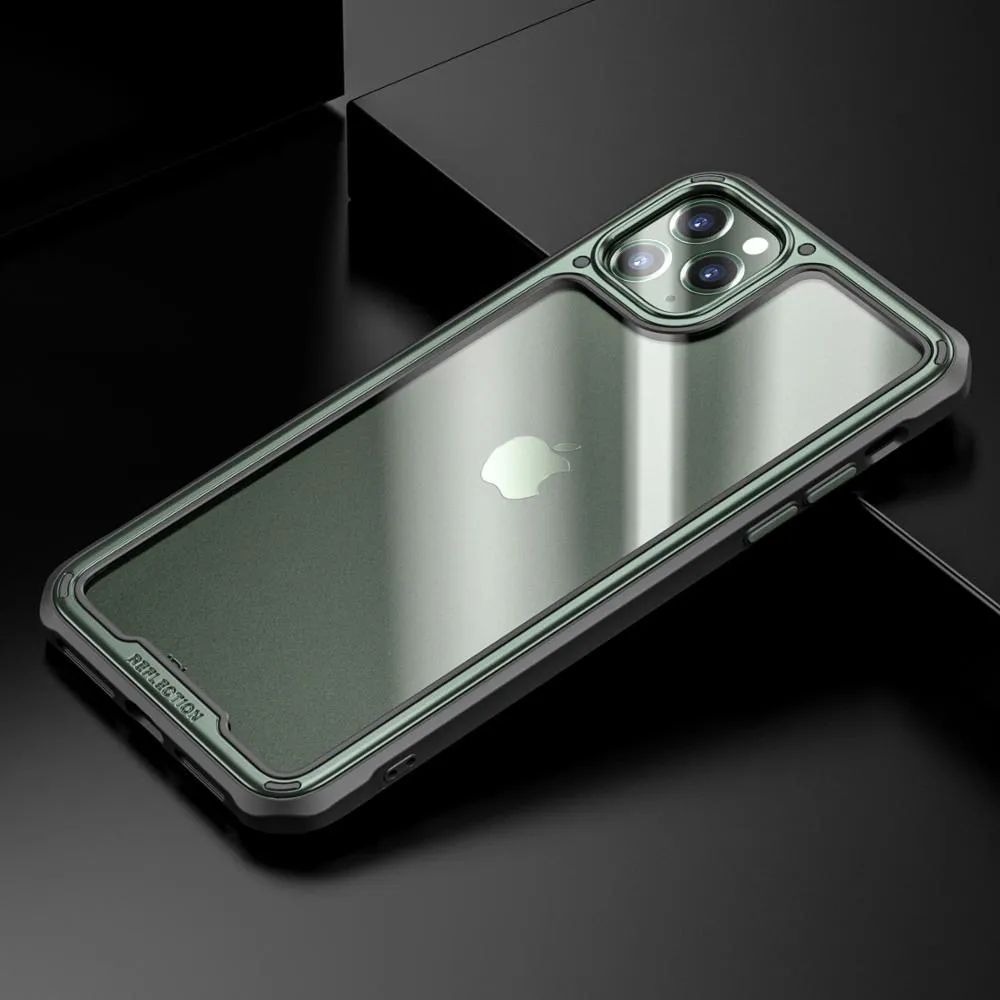 Transparent silicone phone case for iPhone 11 in business style with PU and TPU materials