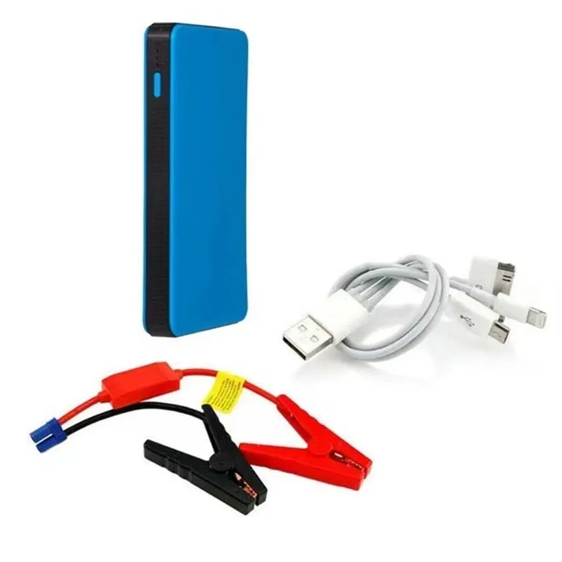 Automobile emergency start power source power bank with plastic body and 20000mAh capacity in black label