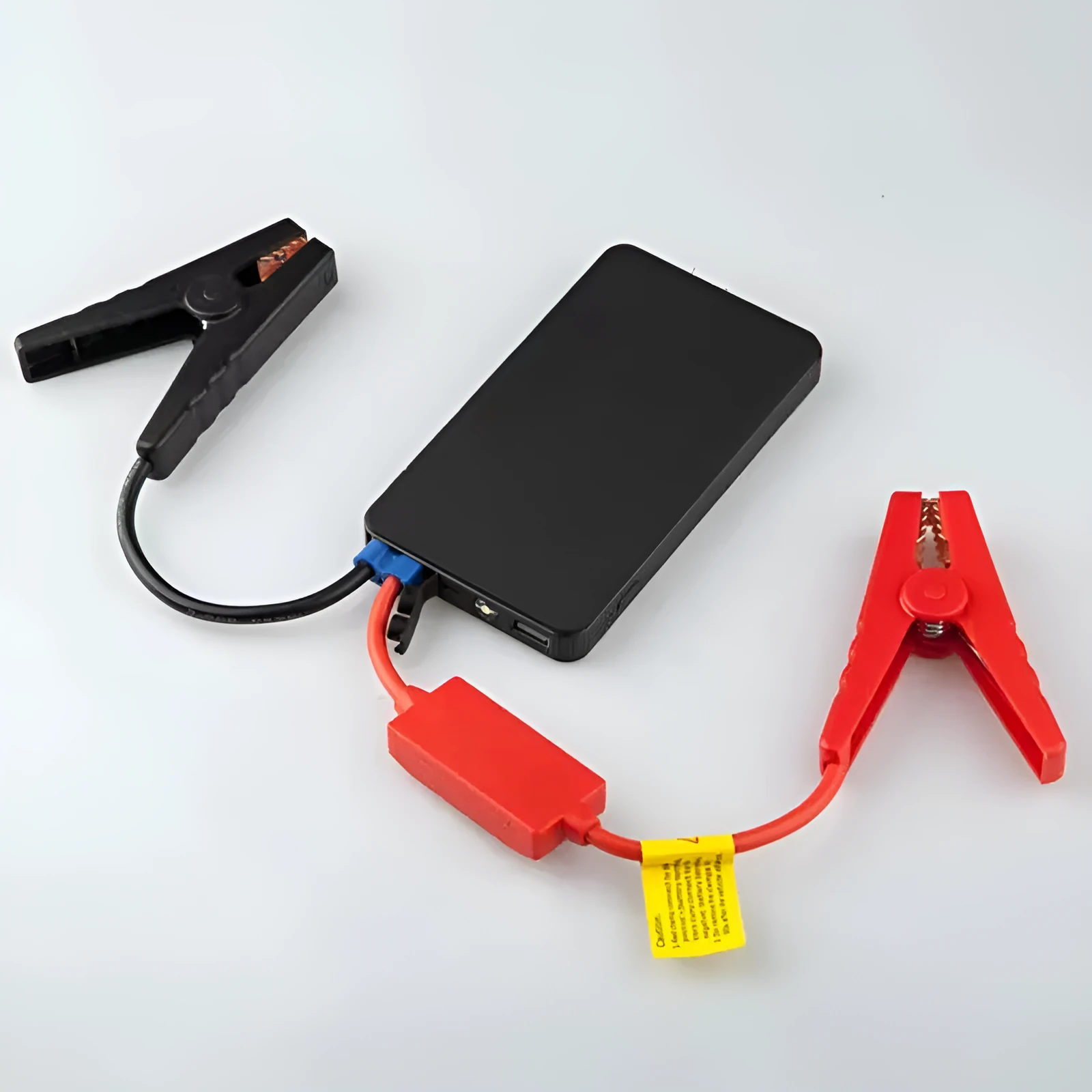 Automobile emergency start power source power bank with plastic body and 20000mAh capacity in black label