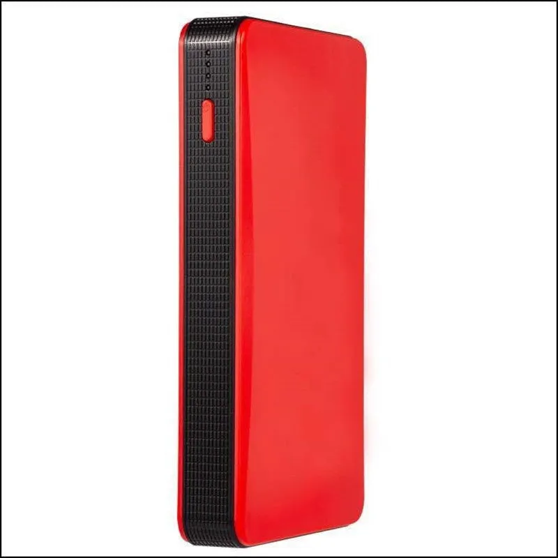 Automobile emergency start power source power bank with plastic body and 20000mAh capacity in black label