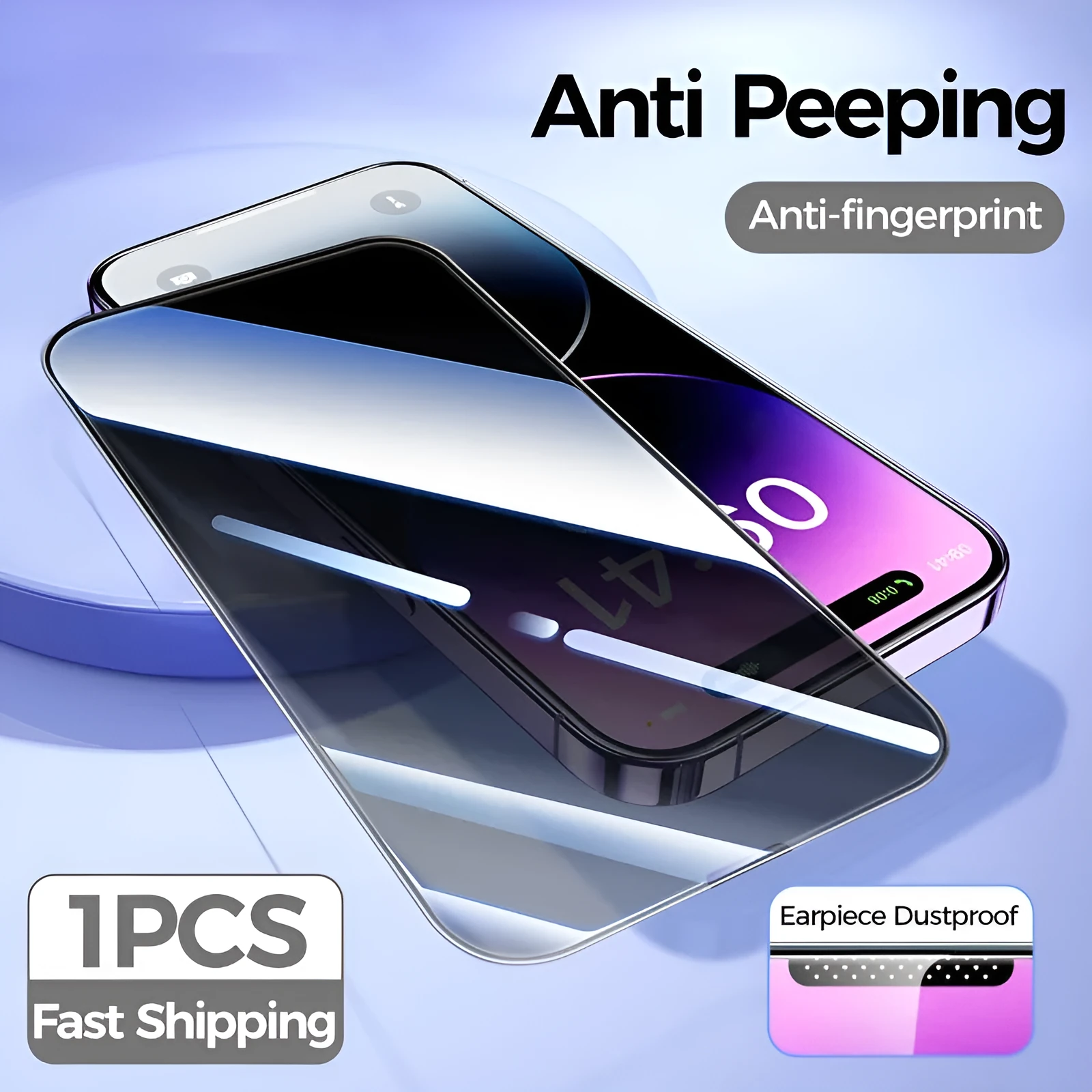 Tempered glass screen protector with anti fingerprint coating for iPhone 14 13 12 series front film