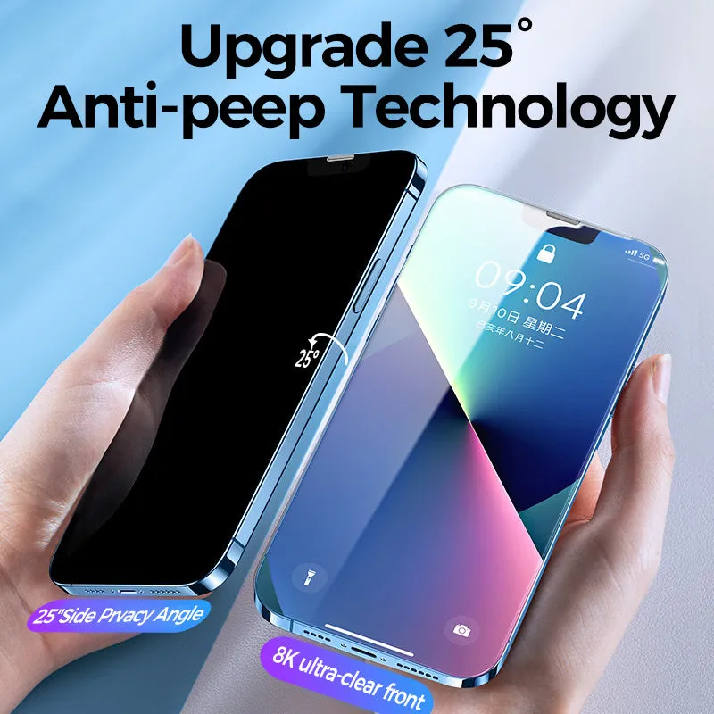 Tempered glass screen protector with anti fingerprint coating for iPhone 14 13 12 series front film