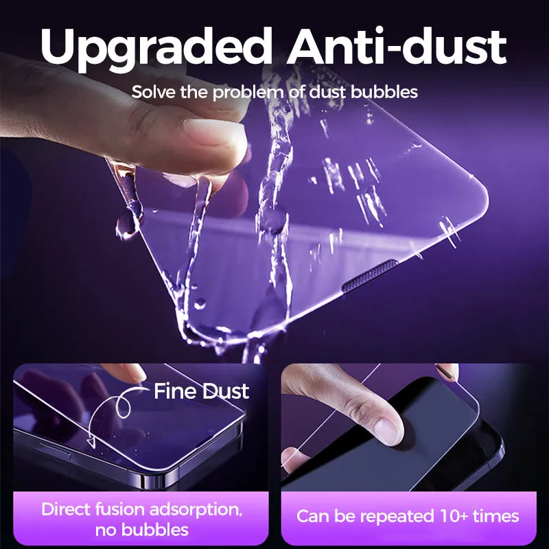 Tempered glass screen protector with anti fingerprint coating for iPhone 14 13 12 series front film