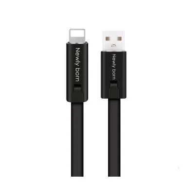 Renew charging cable 1.5m 4A with USB-A connector for Apple iPhone Android Type-C, black colour