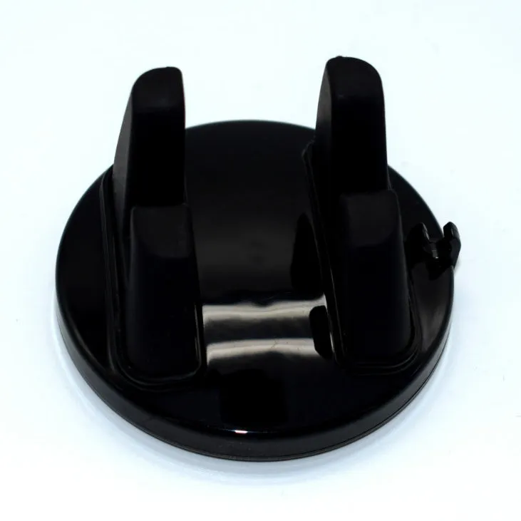 Mini dashboard car cell phone holder with silicone grip and 360-degree rotation in black