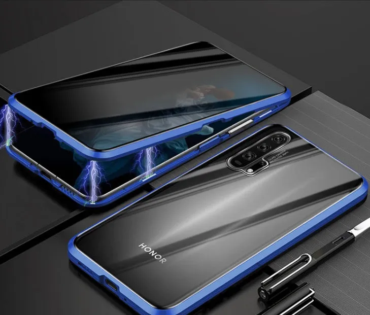 Anti-peep magnetic phone case for iPhone 11 Pro Max XR XS in blue, gold, green, red, silver