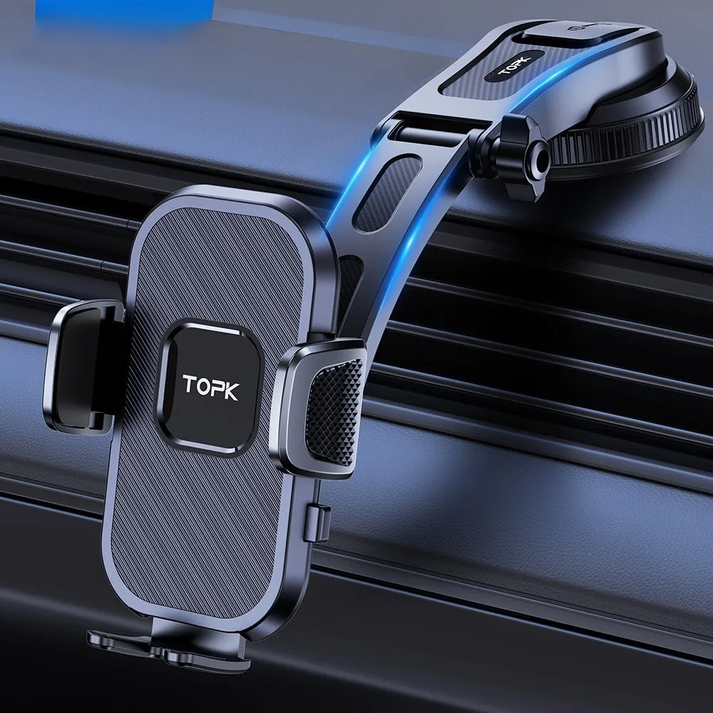 Car rotating air outlet phone holder with hook for universal mobile phone and navigator mounting