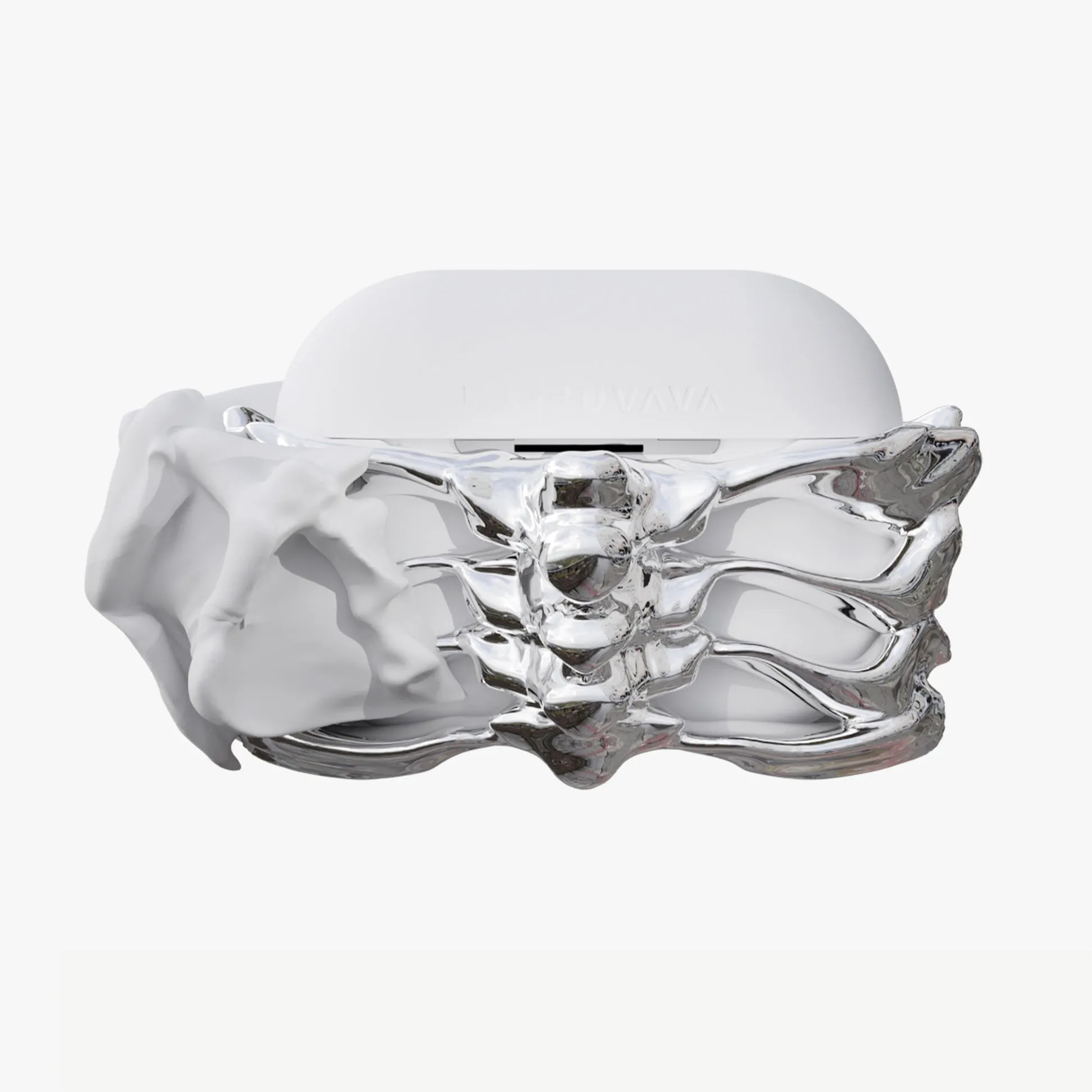 Skeleton wings silicone hard case for AirPods Pro in black with wing design