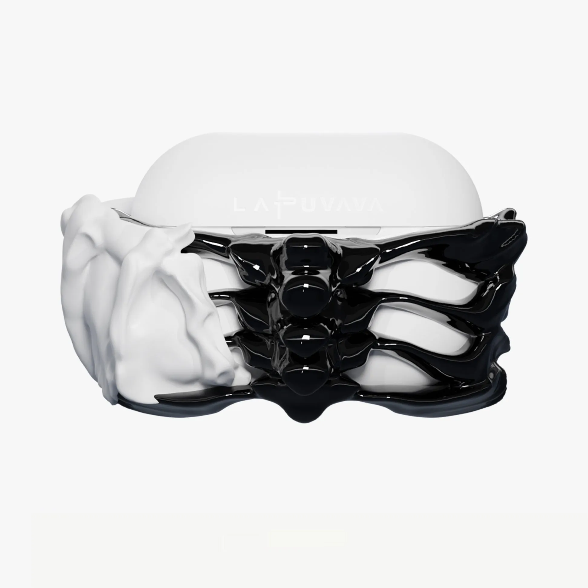 Skeleton wings silicone hard case for AirPods Pro in black with wing design