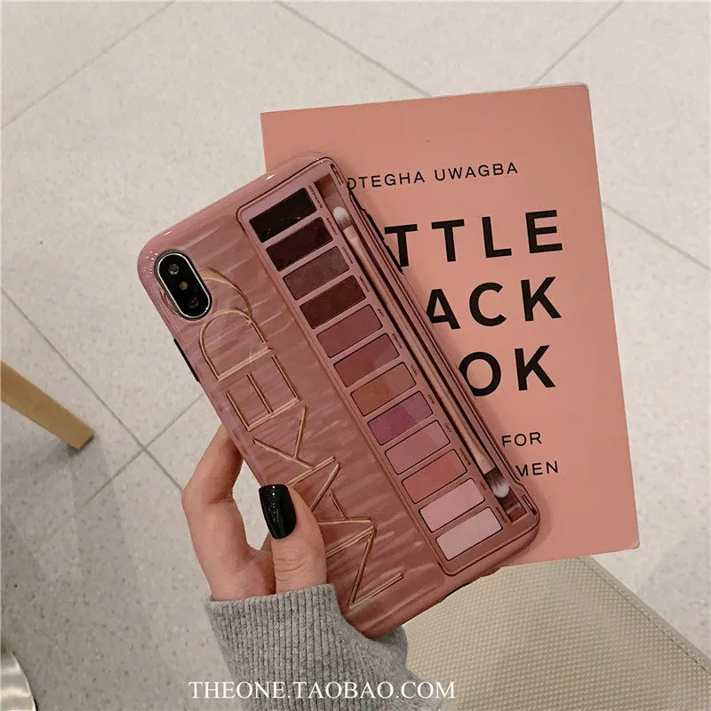 Soft silicone iPhone case with eye shadow pattern in Flesh colour for iPhone 11.