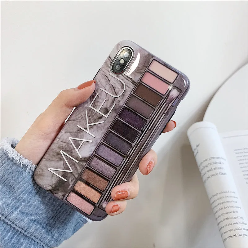 Soft silicone iPhone case with eye shadow pattern in Flesh colour for iPhone 11.