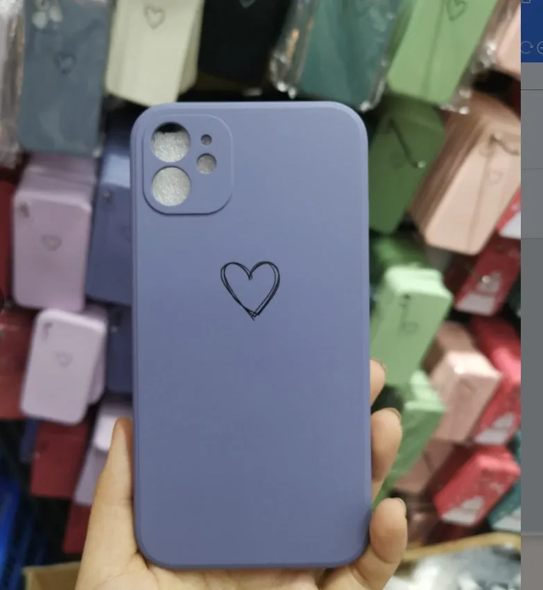 Silicone TPU phone case for Apple iPhone in solid colours black, green, pink, purple, red, white, grey, and light green.