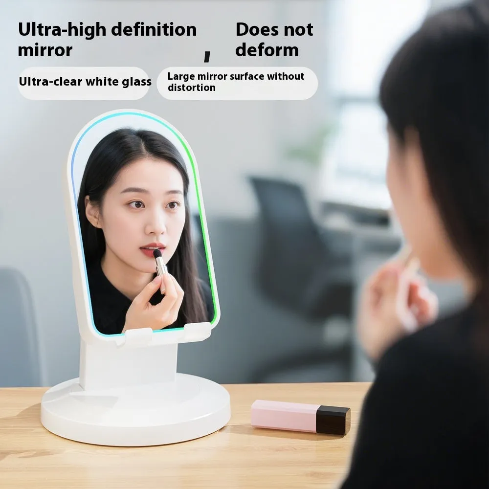 Three-in-one wireless induction speaker Bluetooth speaker bracket in black mirror style with phone holder and built-in battery