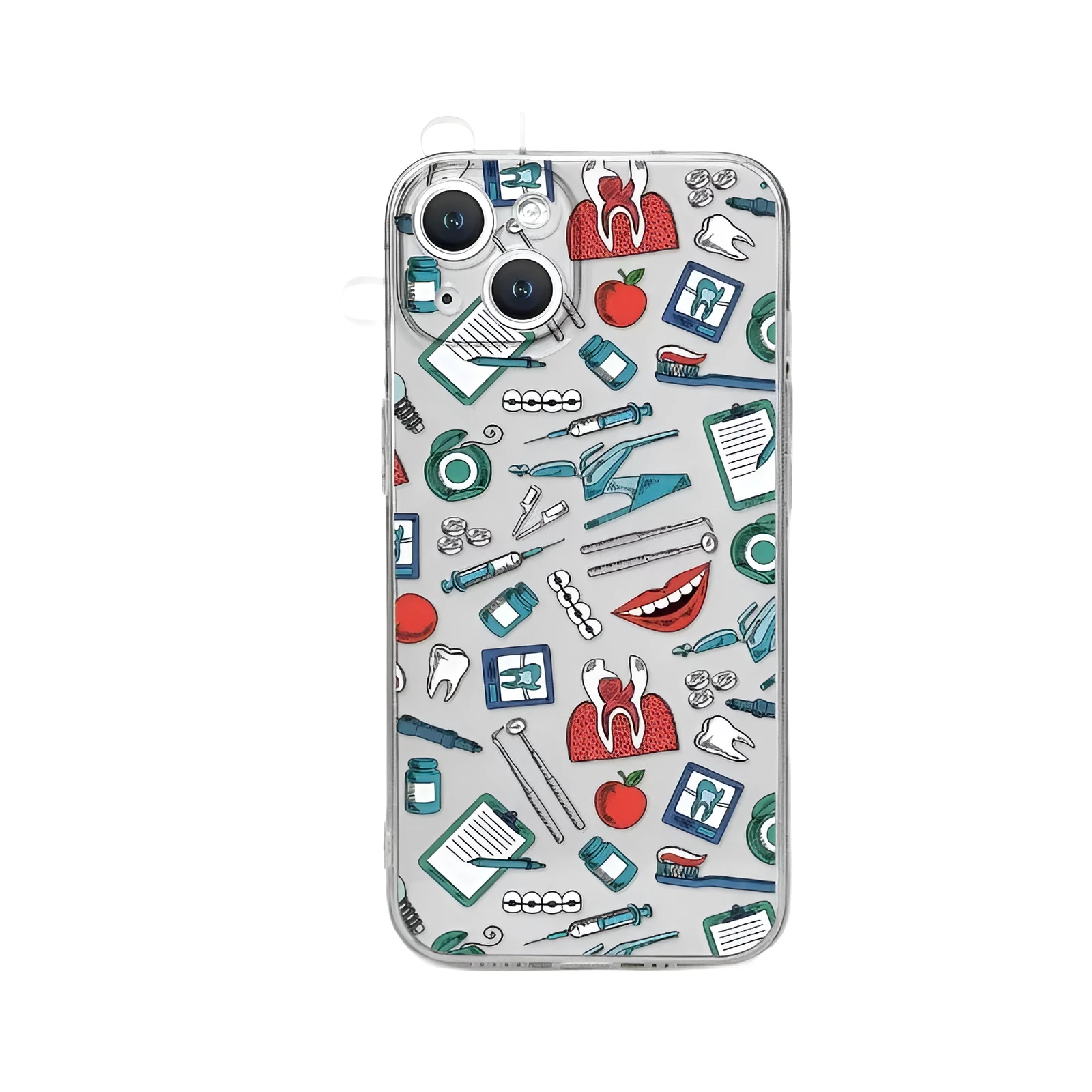 Fashion cartoon nurse design TPU phone case for Apple iPhone models 11 to 16 series