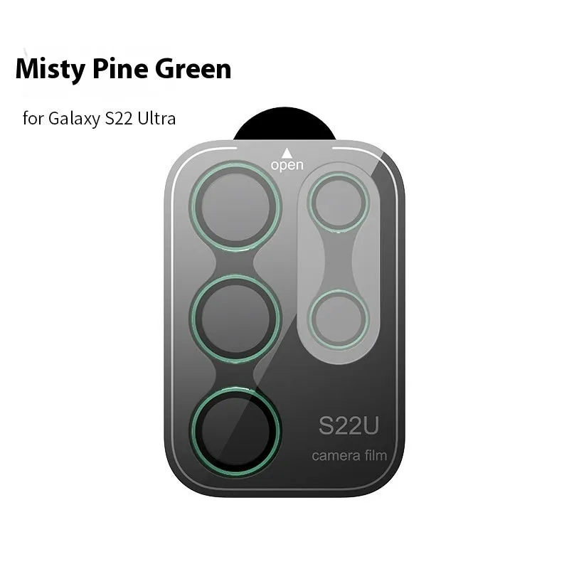 Samsung Eagle Eye single aluminum alloy glass lens protector for S22U S23 S23Ultra in black with tempered glass
