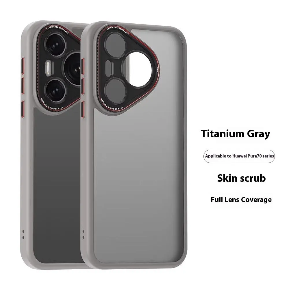 Frosten silicone protective cover for Huawei Pura 70 in Titanium Gray with matte finish and all-inclusive lens