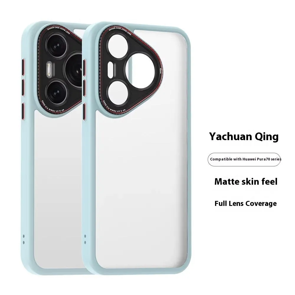 Frosten silicone protective cover for Huawei Pura 70 in Titanium Gray with matte finish and all-inclusive lens