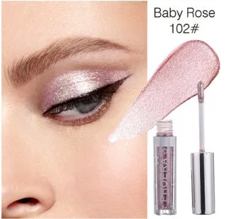 PHOERA Magnificent Metals Glitter and Glow Liquid Eyeshadow in 12 colours with holographic 3D effect in portable 21g bottles
