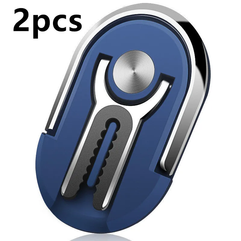 Universal mobile phone car ring bracket shown in black, silver, blue, gold, and red colour options.