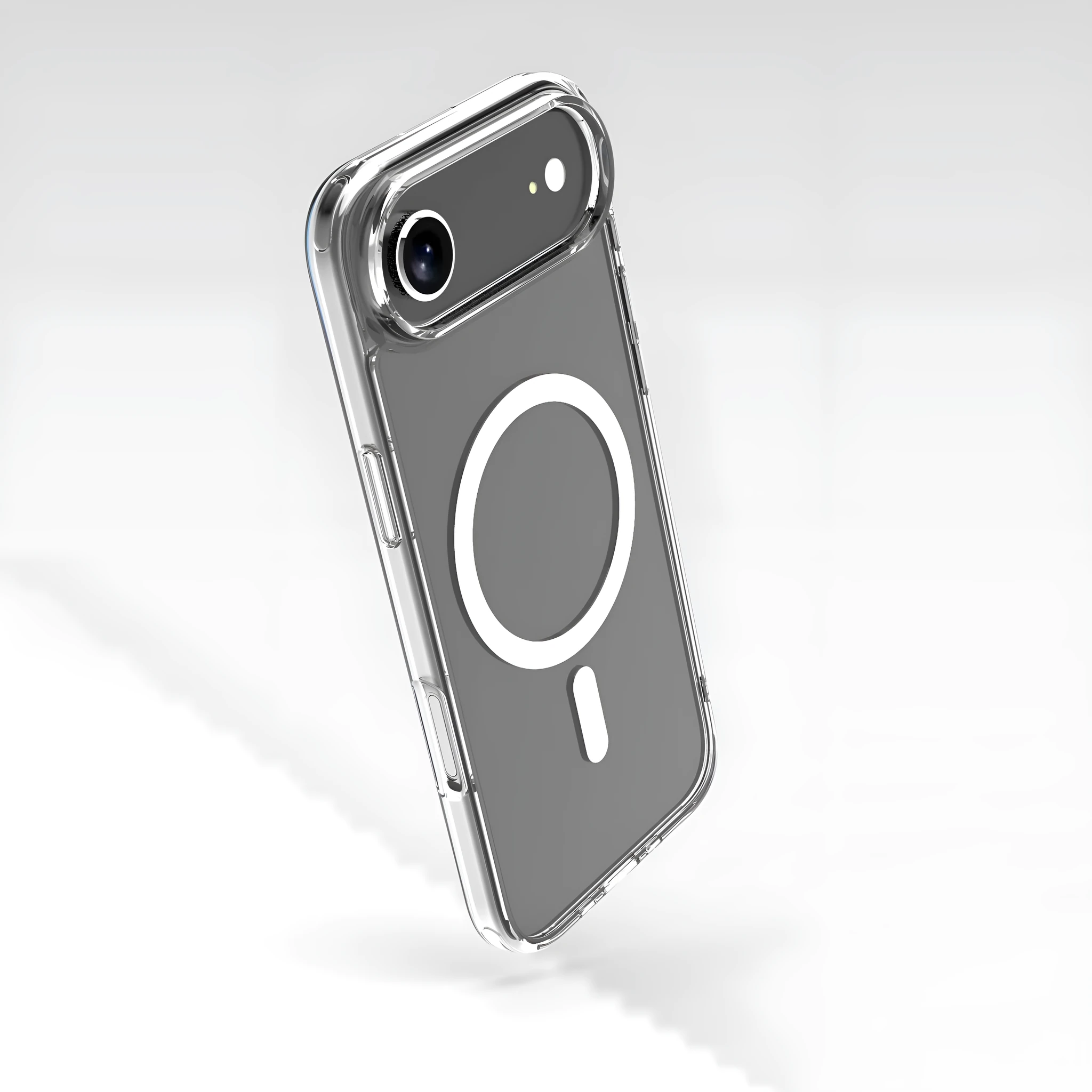 Transparent TPU magnetic phone case for iPhone 17 series with drop-resistant construction