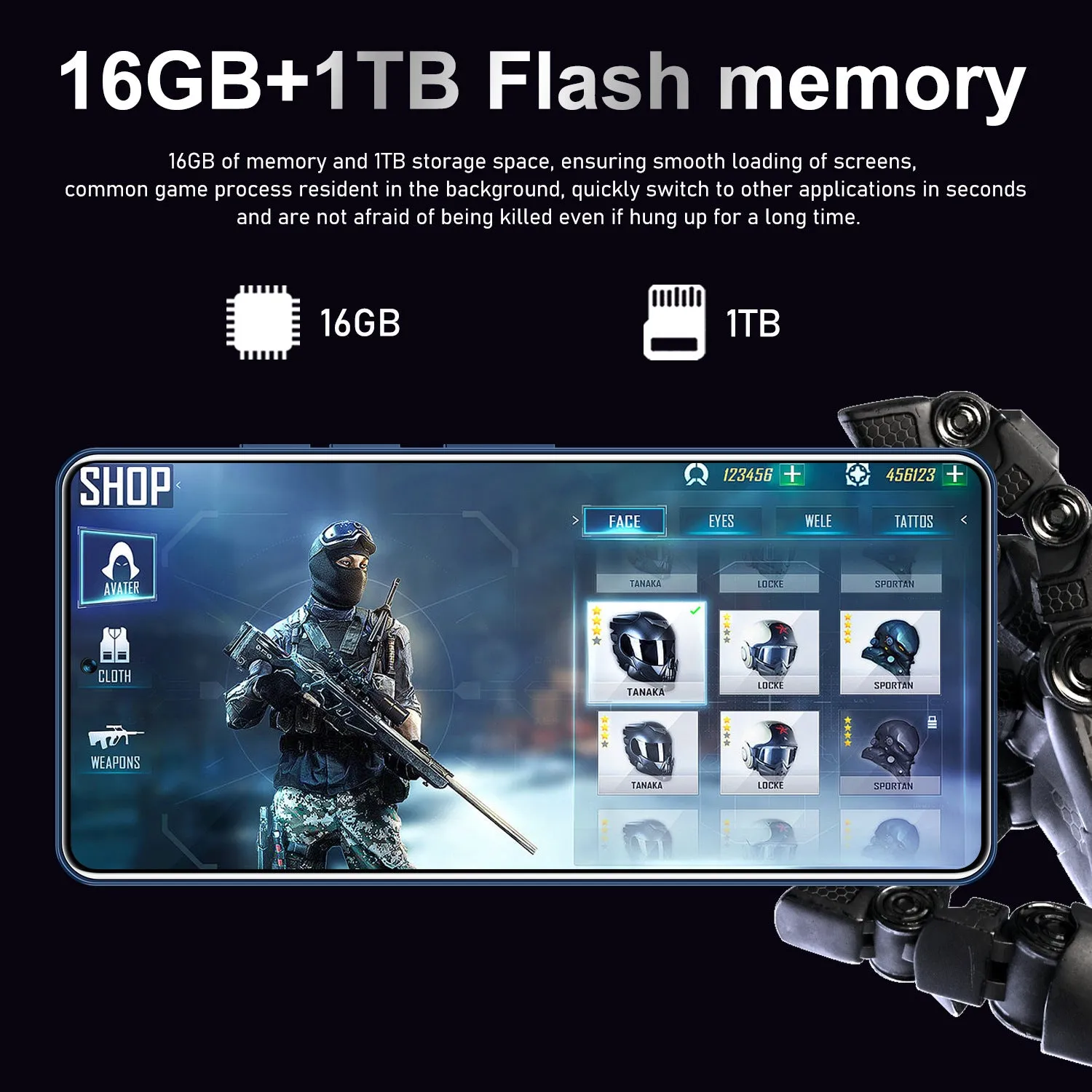 GT10 Pro Android phone in Blue with straight plate design and front display