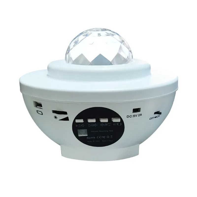 USB music player LED night light galaxy starry sky projector with Bluetooth remote control and 10 colours 360° rotation