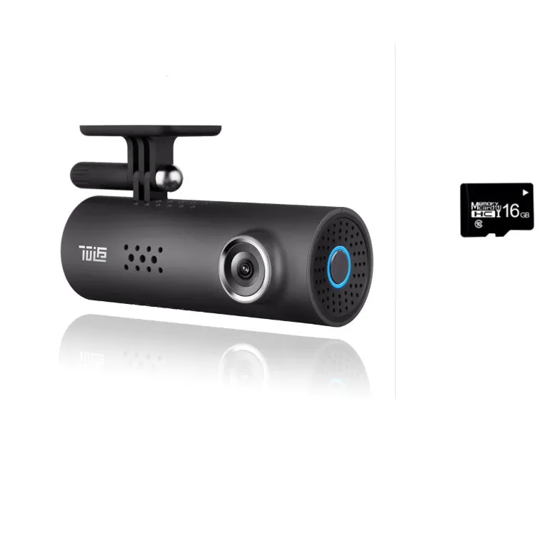 Car dashcam with smart WiFi DVR, 1080P Full HD, voice control, and 130-degree wide-angle lens