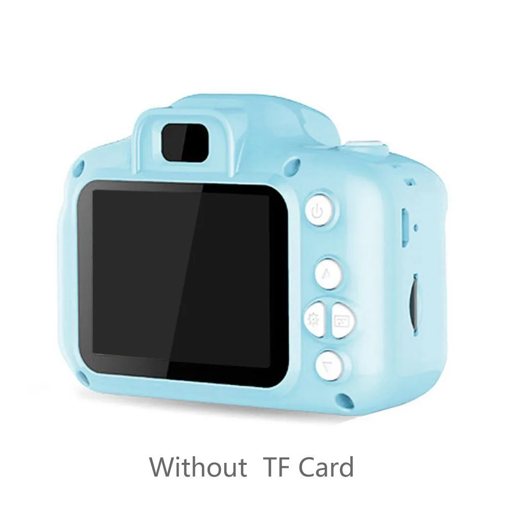 Children's HD digital waterproof camera in blue with 2.3 inch LCD screen, 800W pixels, compact size