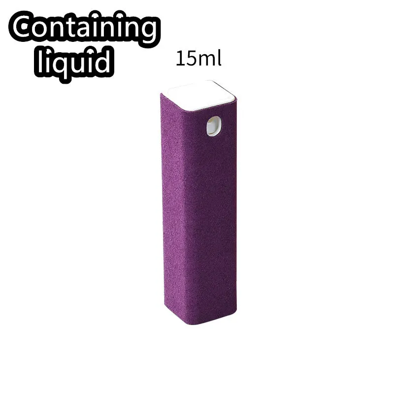 2-in-1 phone screen cleaner spray tool with blue protective shell and built-in bottle