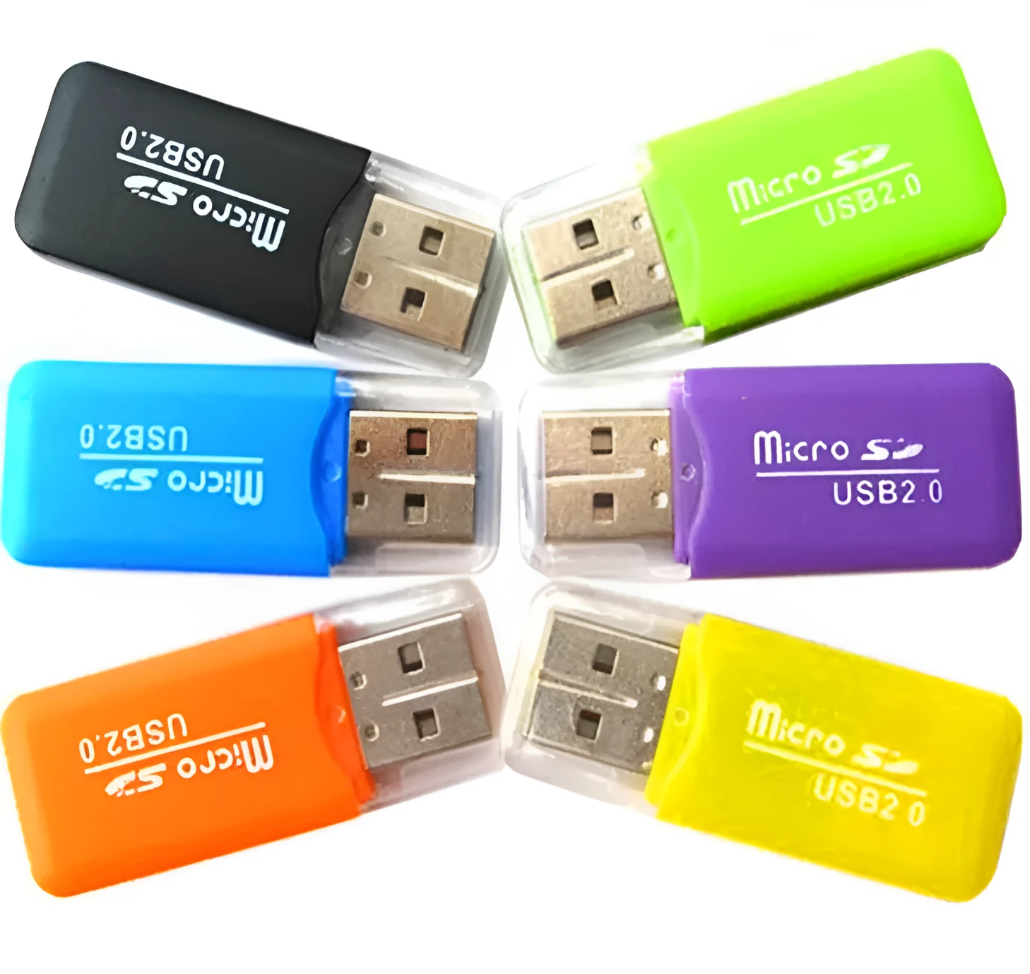 Mini USB TF card reader with 16GB memory card and SD transfer adapter