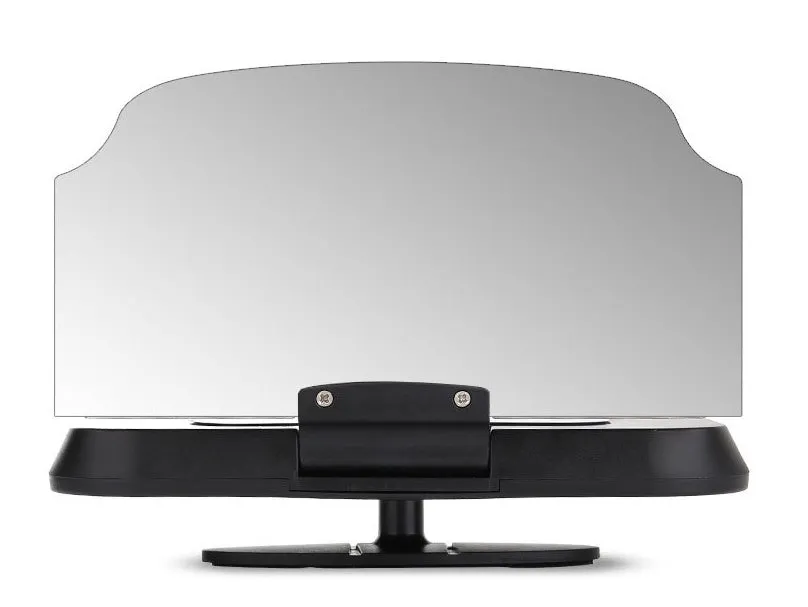 Car navigation bracket with hard tempered glass display and suction cup magnet for smartphone head-up display