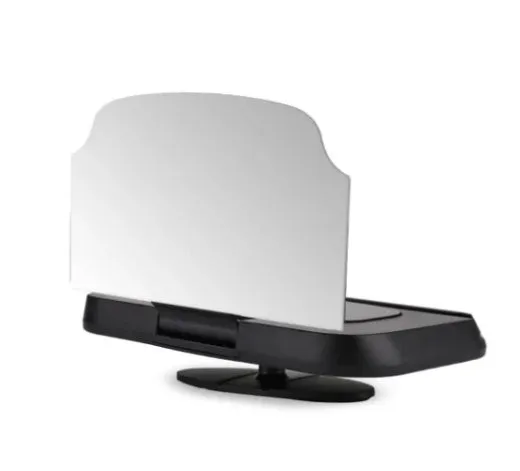 Car navigation bracket with hard tempered glass display and suction cup magnet for smartphone head-up display