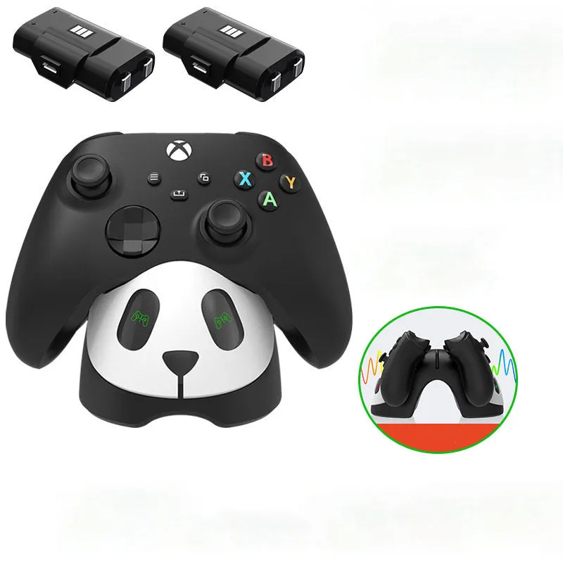 Compact controller stand for PS5 and Xbox Series in black bracket finish, measuring 11cm by 9.3cm, with a single controller placed upright