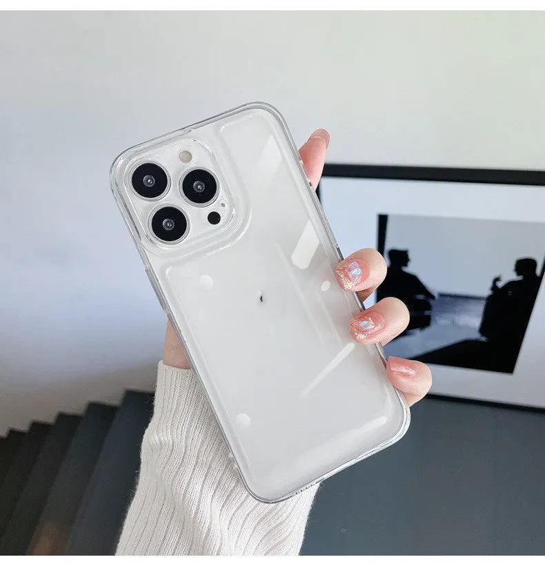 Clear TPU drop-proof soft phone case for iPhone with fall protection, Space Shell colour