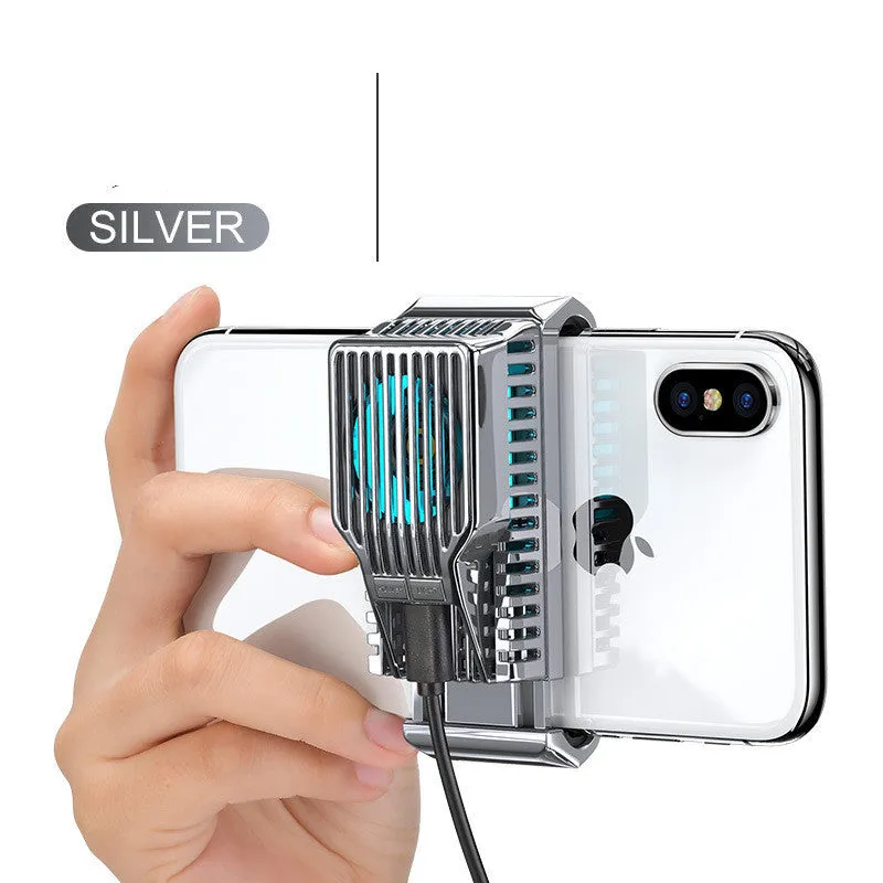 Mobile phone radiator cooling unit with spring clip for 4-7 inch smartphones in black colour
