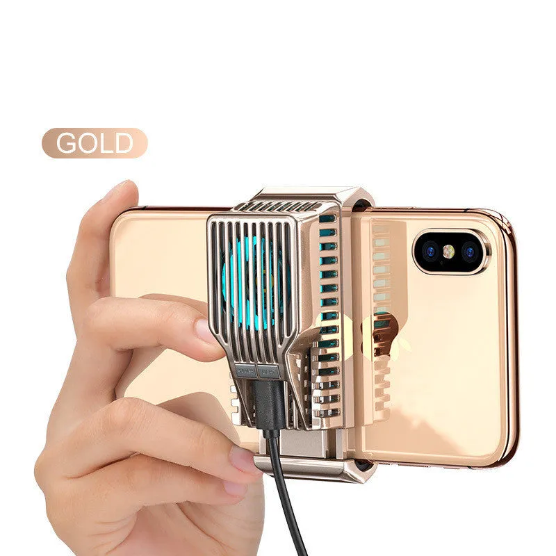 Mobile phone radiator cooling unit with spring clip for 4-7 inch smartphones in black colour