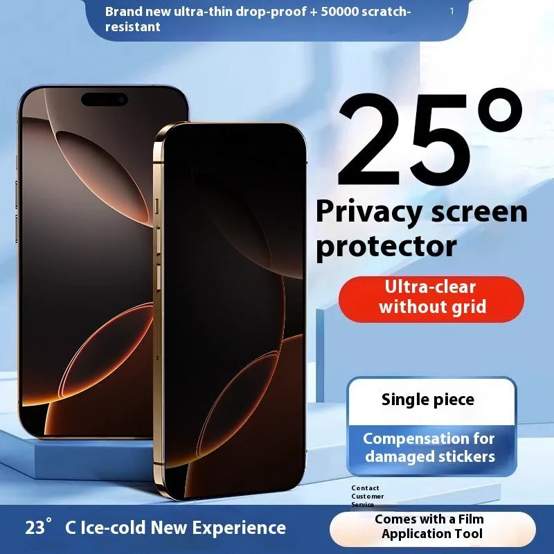 Apple iPhone tempered glass screen protector with AG frosted finish and anti-fingerprint coating