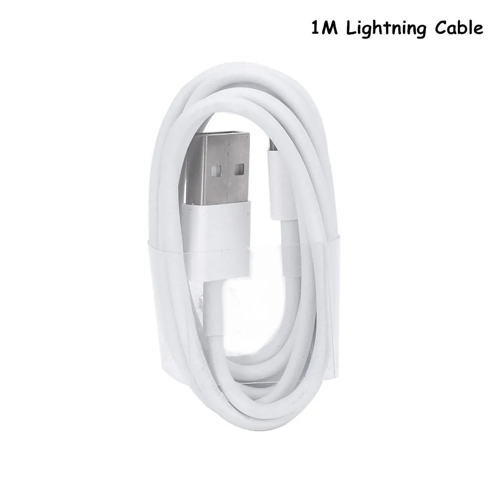 5V 2A USB travel charger and cable compatible with iPhone and iPad models.